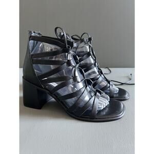 Steve Madden Women Caged Strappy Gladiator Sandals Cherri 30 Size US 8M Black‎